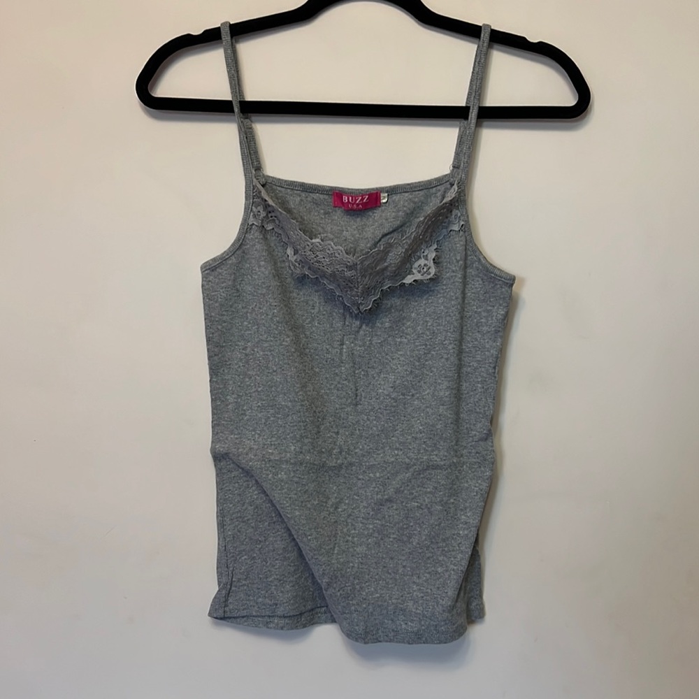 Grey camisole lace tanktop